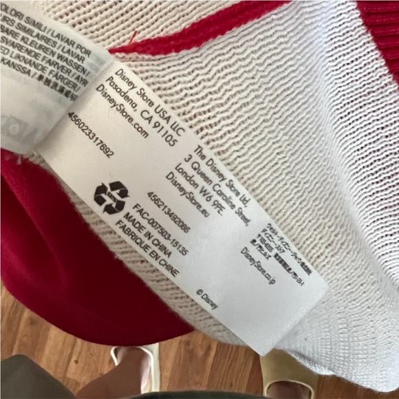 Disney Store Minnie Mouse Christmas Holiday Red Sweater Size 5/6 - Picture 14 of 15